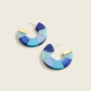 Made-in-Italy mixed acetate hoop earrings